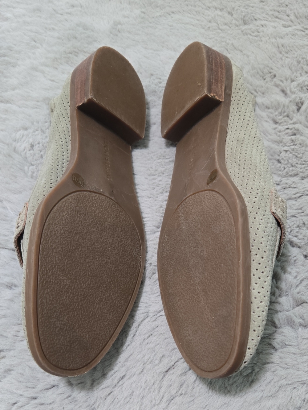 Lucky Brand Caylon penny loafers perforated suede material size 10 - Picture 7 of 9